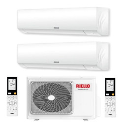 Riello Dual Aaria Plus I 12+12 Wi-Fi integrato climatizzatore inverter dual split A++ 12000+12000 Btu R32