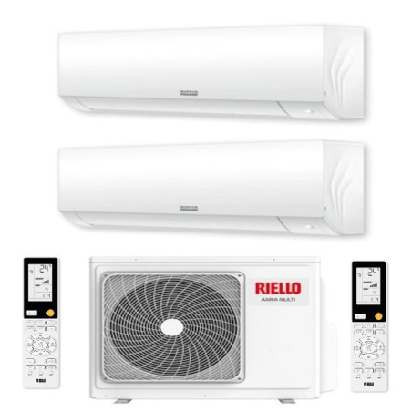 Riello Dual Aaria Plus I 12+12 Wi-Fi integrato climatizzatore inverter dual split A++ 12000+12000 Btu R32