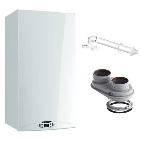 Ariston HS Premium 24 Eu Caldaia 24 KW a Condensazione con kit scarico fumi Metano/Gpl