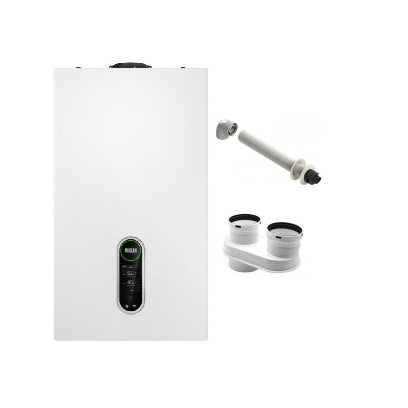 Riello Family HM 35 KIS Metano/Gpl Caldaia 35 KW a Condensazione con kit scarico fumi