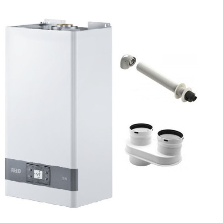 Riello Mini 17 LN Metano/Gpl Scaldabagno 17 l/min camera stagna con Kit scarico fumi